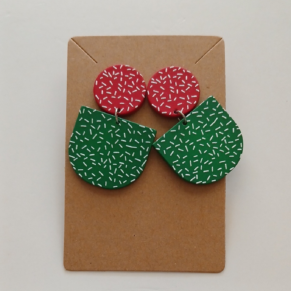 Fashion Jewelry Red and Green Earrings